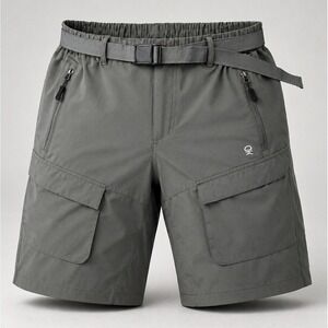 Little Donkey Andy Shorts Mens M Cargo Hiking Grey Belted Stretch Outdoor 10 in